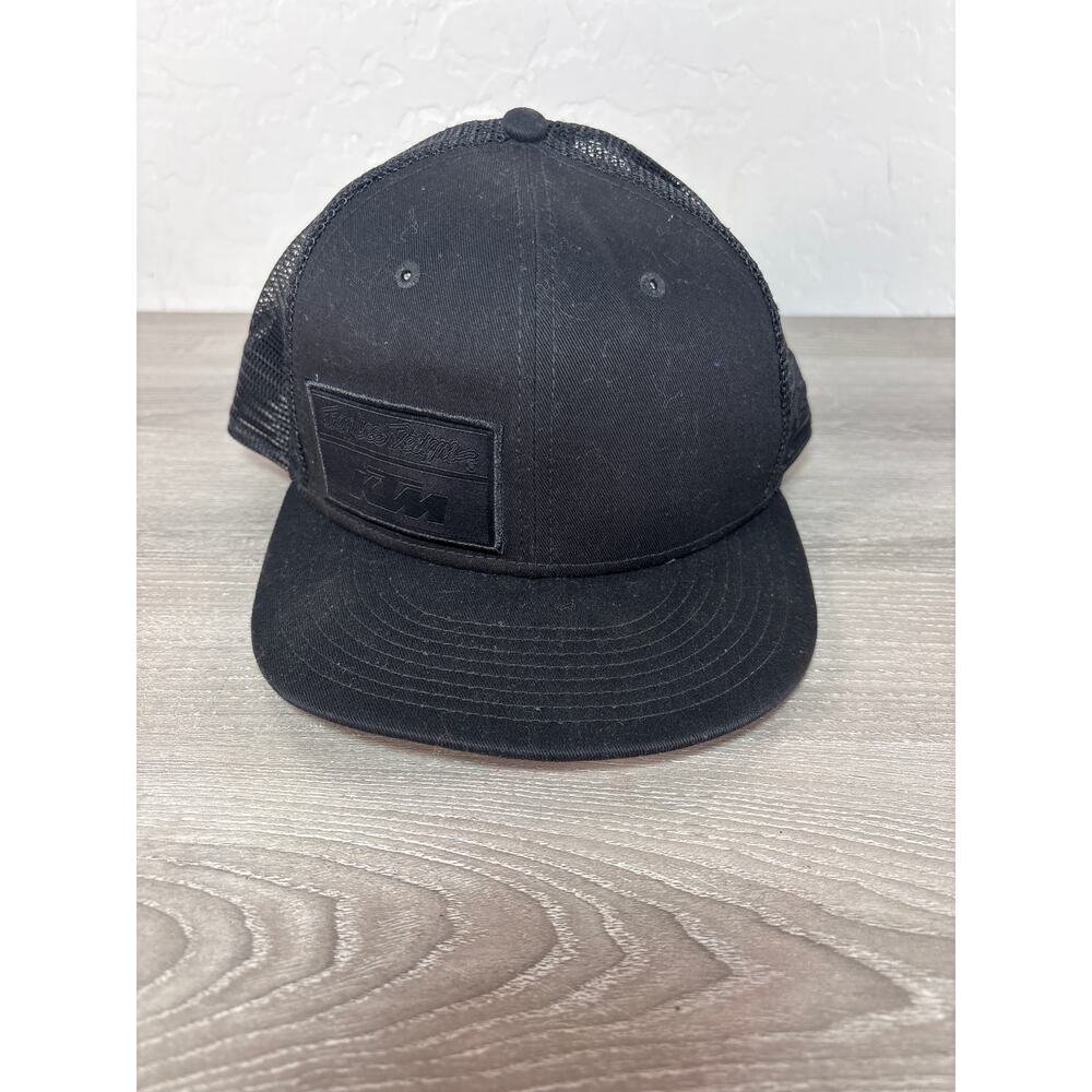 Troy Lee Designs New Era Black on Black Men’s‎ SnapBack Trucker Hat- EUC